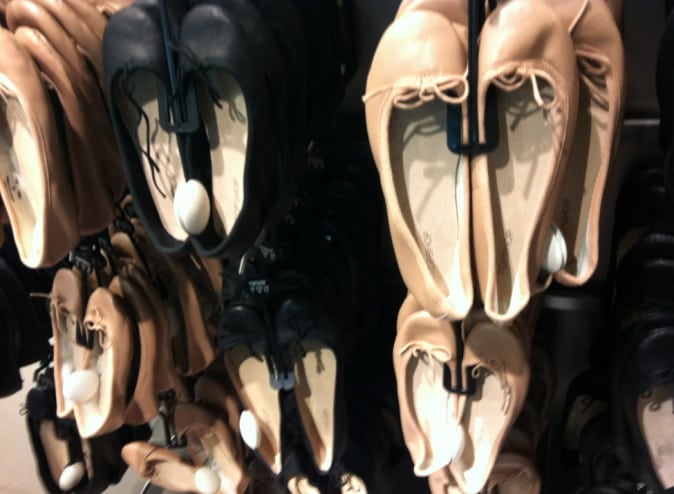 Topshop ballerina zwart nude