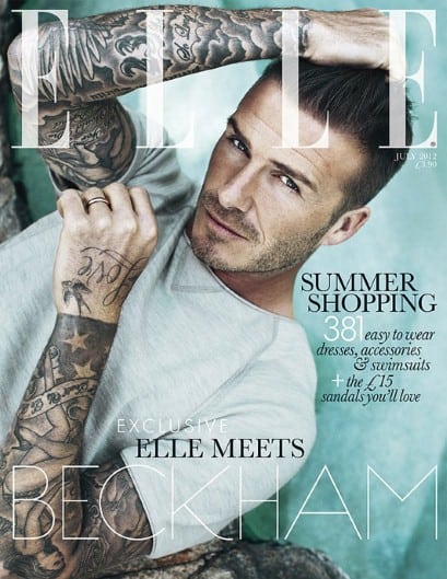 David Beckham op cover Britse ELLE