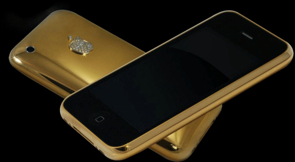 Gouden iPhone van Stuart Hughes
