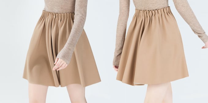 Winters flaneren in een flared skirt